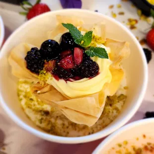 Blueberry Baklava Cheese cake