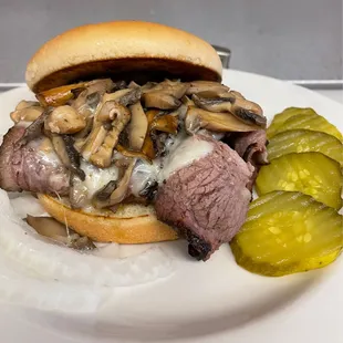 The Fillin Station just rolled out a few new menu items, The Double Smoked Swiss and Mushroom Brisket Sandwich amazing!!!