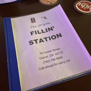 Old school menus