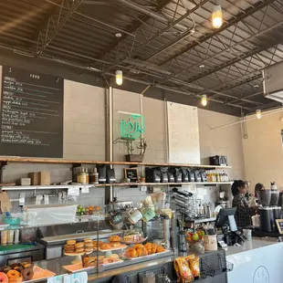 the interior of a coffee shop