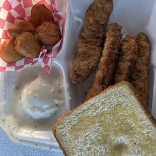 Steak finger dinner.