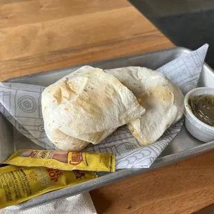 a plate of food on a table