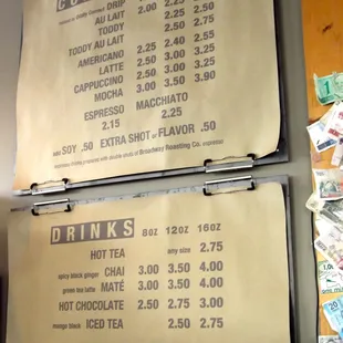 menu. simple but delish.