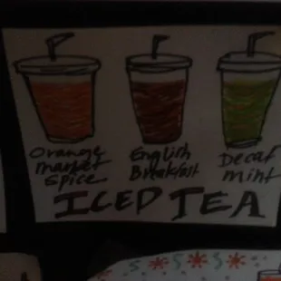 a variety of drinks
