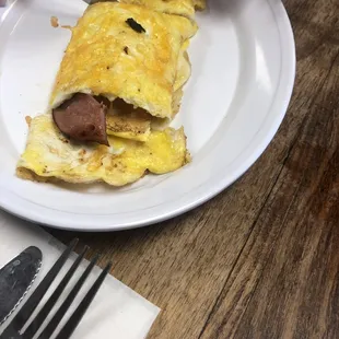 3 egg ham and cheese omelette