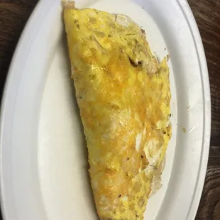 3 egg ham and cheese omelette