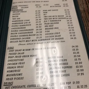 Page 2 table menu