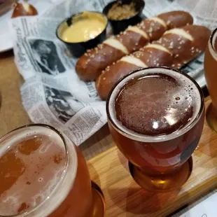 Pretzels + mustard &amp; beer cheese