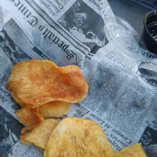 Homemade chips and love the wrap.