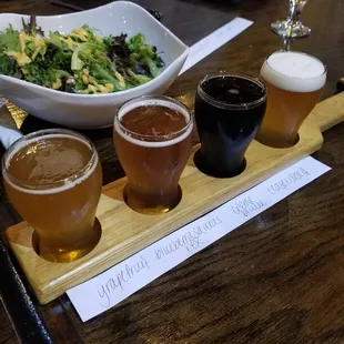 Flight paddle &amp; bang bang shrimp