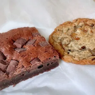 Chocolate brownie; Coffee Toffee Cookie
