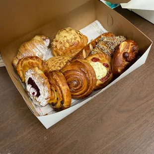 a box of assorted pastries