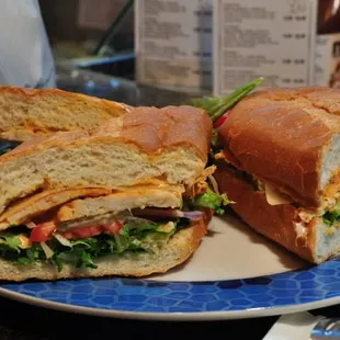 buffalo chicken - great meat. crappy bread