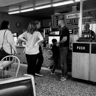 customers at the counter