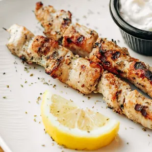 Chicken Souvlaki with Tzatziki
