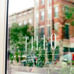  view of a building through a window