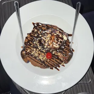 Cookie Brownje Sundae.  Very good! The cookie was hard but the brownie was warm and delicious!