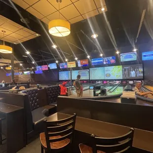 Bowling Alley and seating options