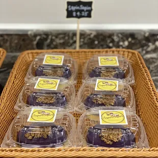 a wicker basket filled with cookies