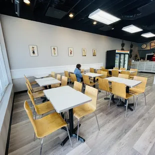 a person sitting at a table