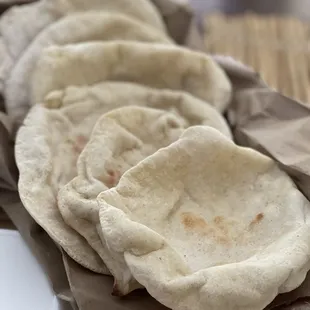 Pita bread:  so fresh. Warm. 5stars