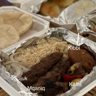 Meat Combination entree:  rice was perfect! Meats were tender. Sauce was great enhancement. 5stars