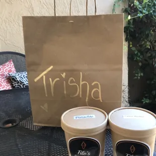 two cups of coffee on a table