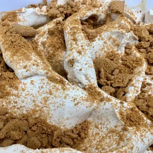 a close up of a dessert