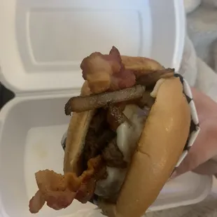 Filthy smash burger ($14)