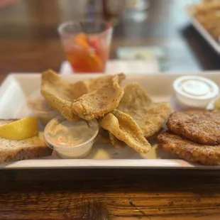 Bluegill dinner (potato pancakes a must try!)