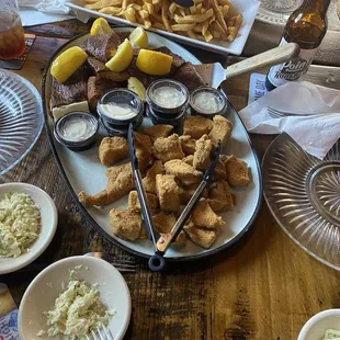 Shore lunch was awesome.  Blacken and fried.