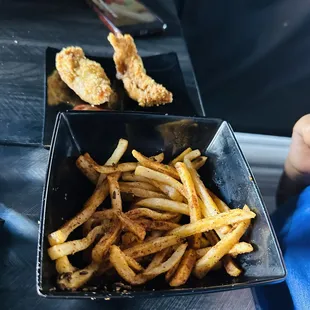 Kids Chicken Tenders and fries