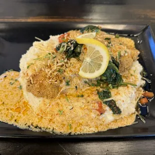 Catfish and grits