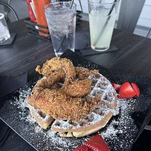 food, waffles