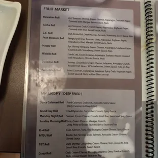 Menu (pt. 1)