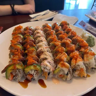 From left to right, Ninja Roll, Love Me Roll and Dynamite Roll.