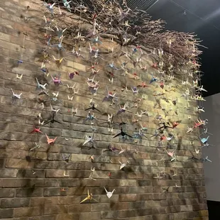 I was so hungry I didn't get pictures of the food, but this paper crane art installation was amazing. So much care put into making it.