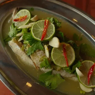 Steam Fish with Lime and Chili
