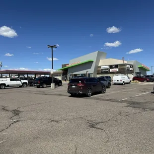 Parking lot and main building for Final Approach