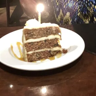 Carrot cake- can have a free dessert if it's your birthday.