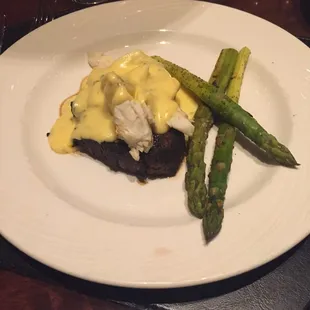 Oscar style filet mignon