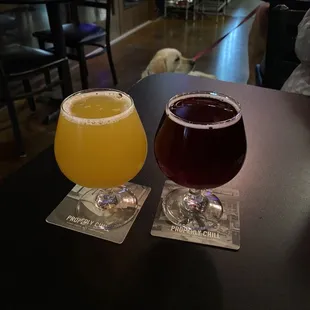 Beers + dogs = happiness