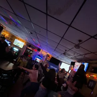 people playing video games