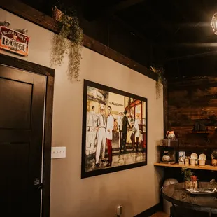 the entrance to the bar