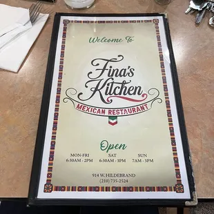 a sign for the restaurant
