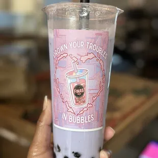Boba!!! What a bonus!!! Taro &amp; Ube was delicious!