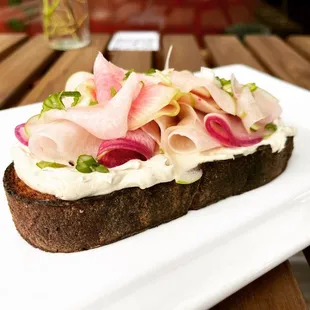 Radish &amp; Apple Tartine