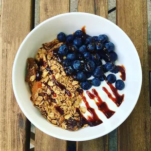 Housemade Cashew Yogurt &amp; Maple Apricot Granola with Local Blueberries