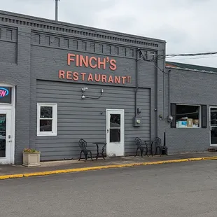 the front of the restaurant