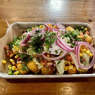 Loaded tots. Tremendous